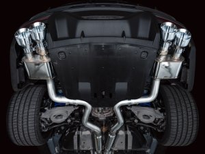 Ford Mustang Performance Exhaust - AWE Tuning - Cat Back, SwitchPath, Quad Tips - Chrome Silver - 2024+